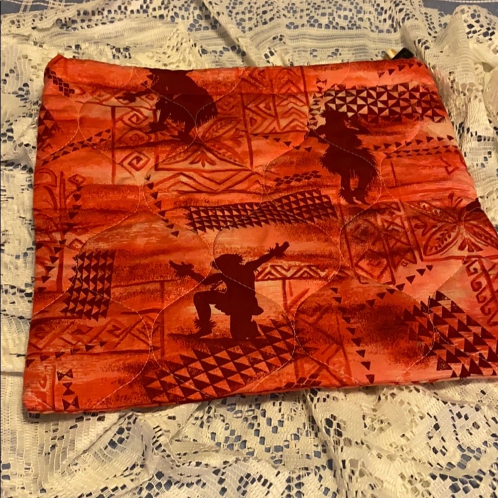 Hawaiian themed cotton, drawstring bag
